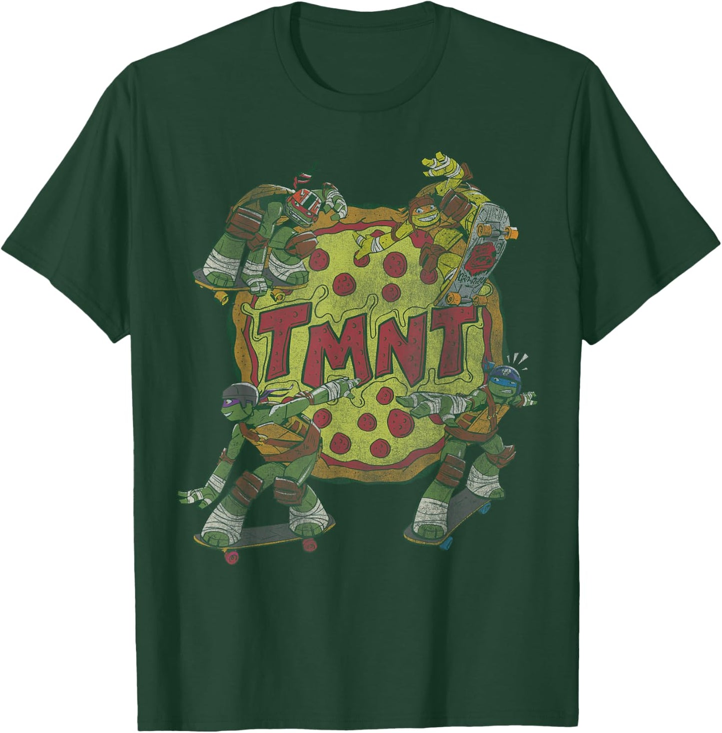 Teenage Mutant Ninja Turtles Pizza Group T-Shirt - T-Shirt | Forest