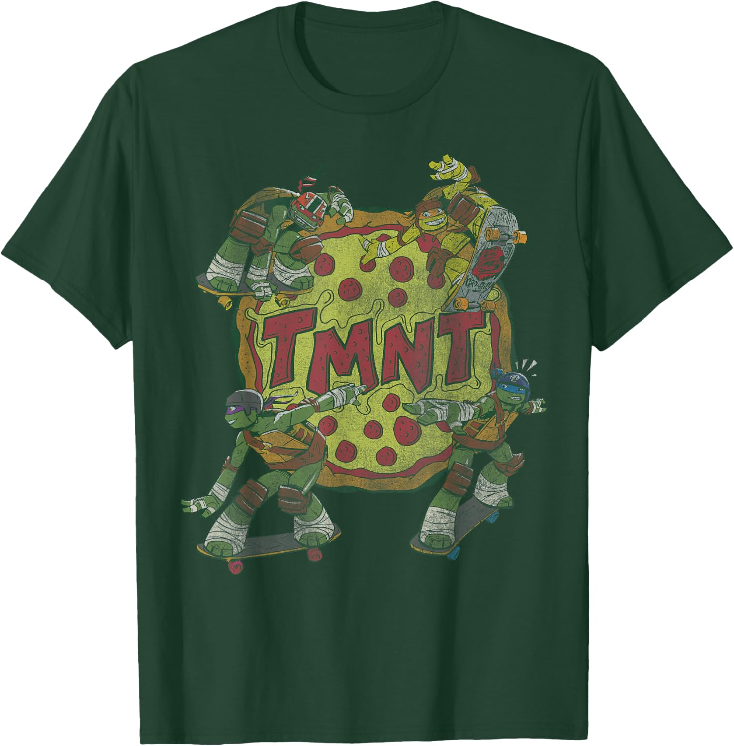 Teenage Mutant Ninja Turtles Pizza Group T-Shirt - T-Shirt | Forest