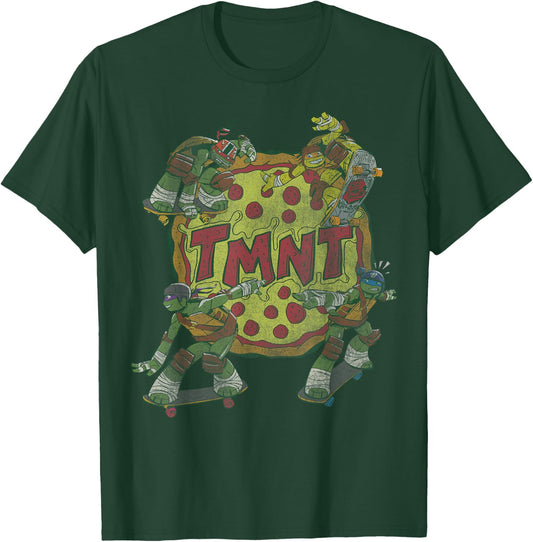 Teenage Mutant Ninja Turtles Pizza Group T-Shirt - T-Shirt | Forest