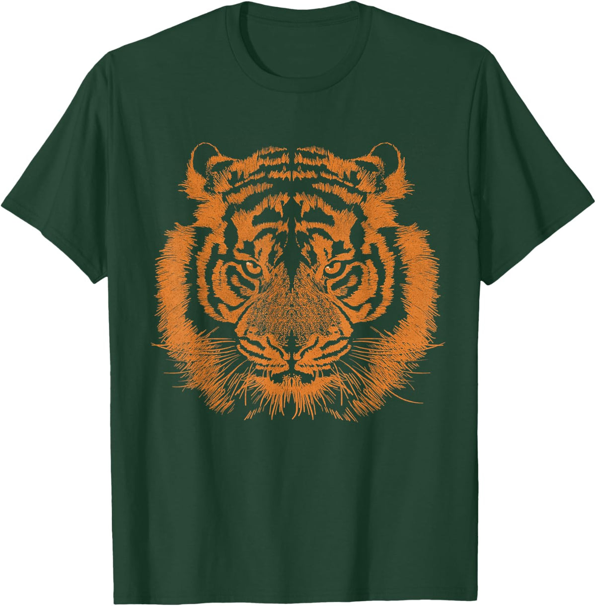 Vintage Tiger head Striped Women Animal cub lover T-Shirt - T-Shirt | Forest