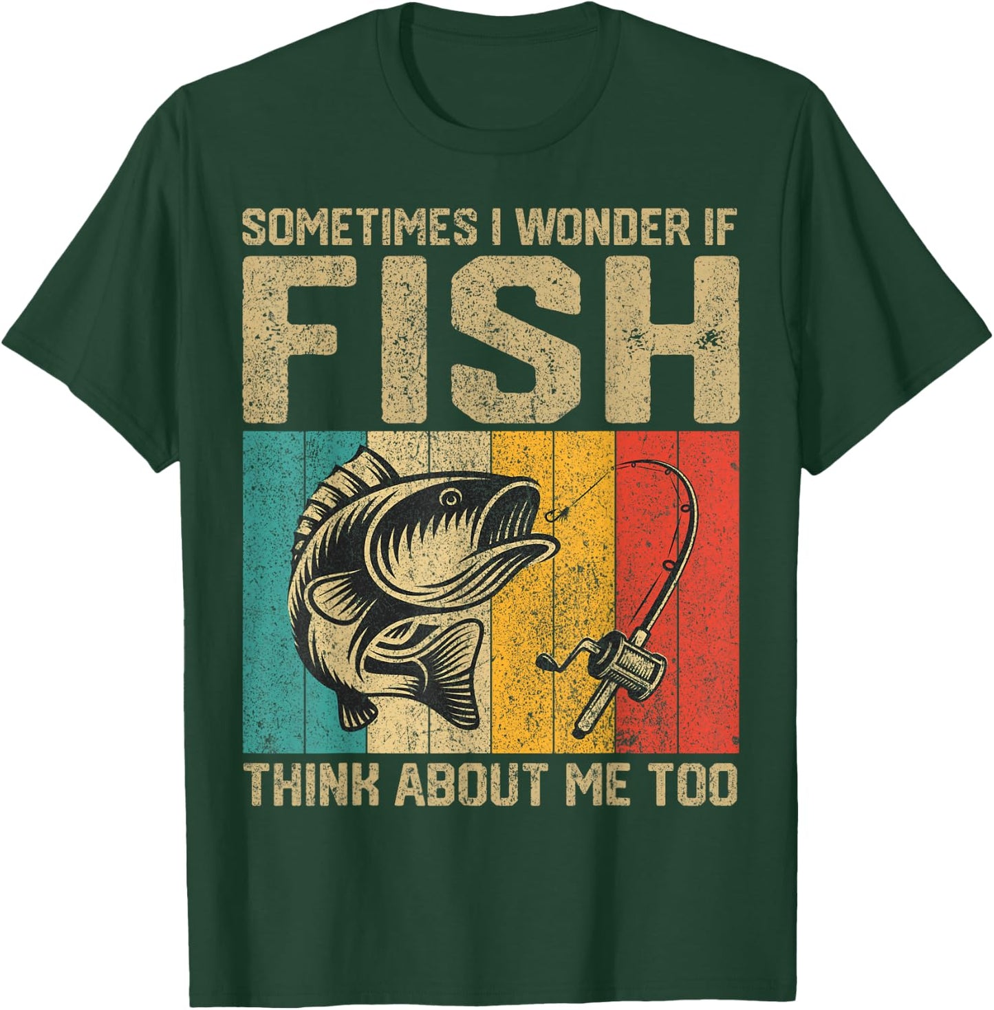 Funny Vintage Fishing Jokes Fisherman Bass Fish T-Shirt - T-Shirt | Forest