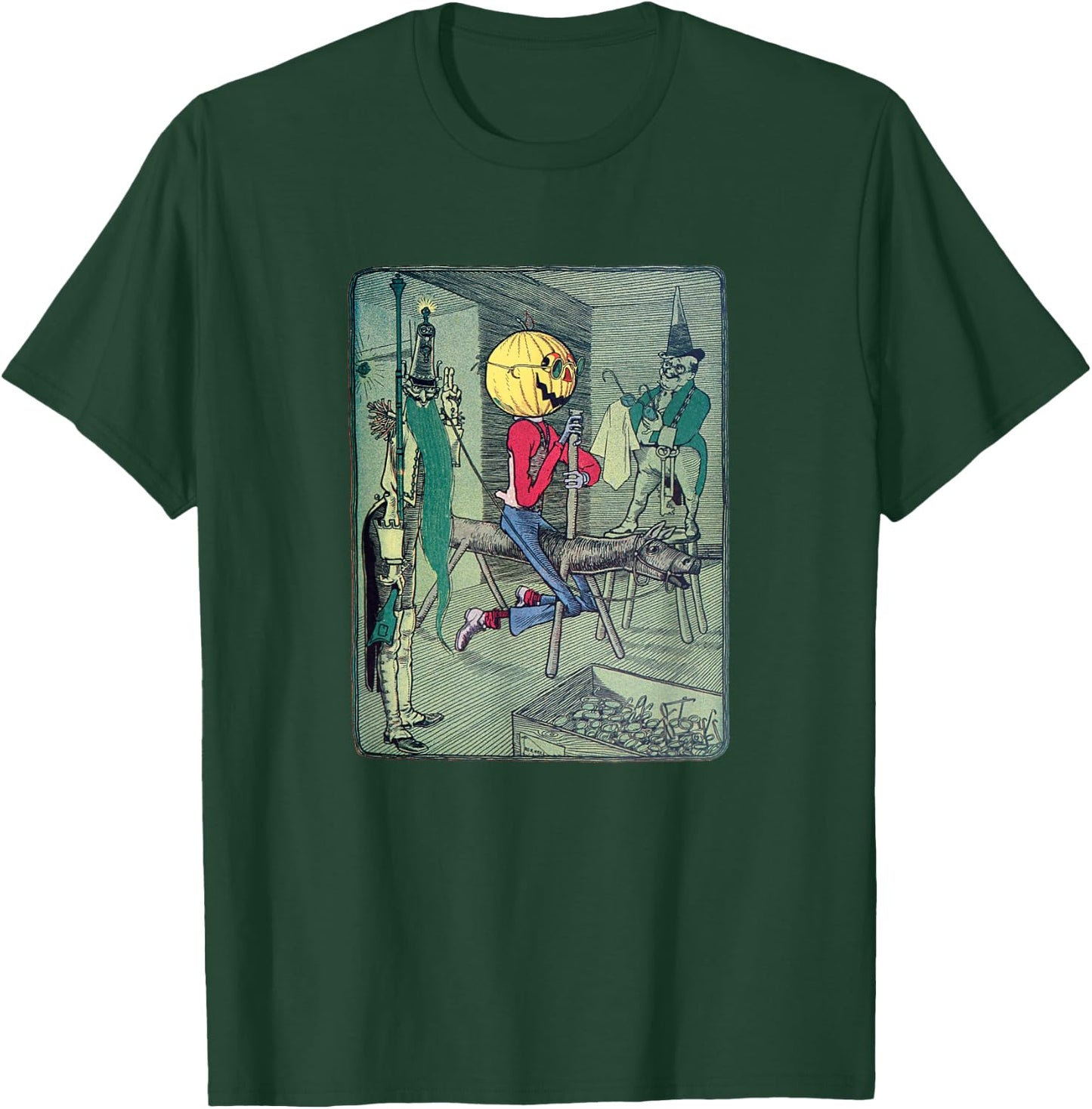 Jack Pumpkinhead & The Sawhorse Arrive in the Emerald City T-Shirt - T-Shirt | Forest