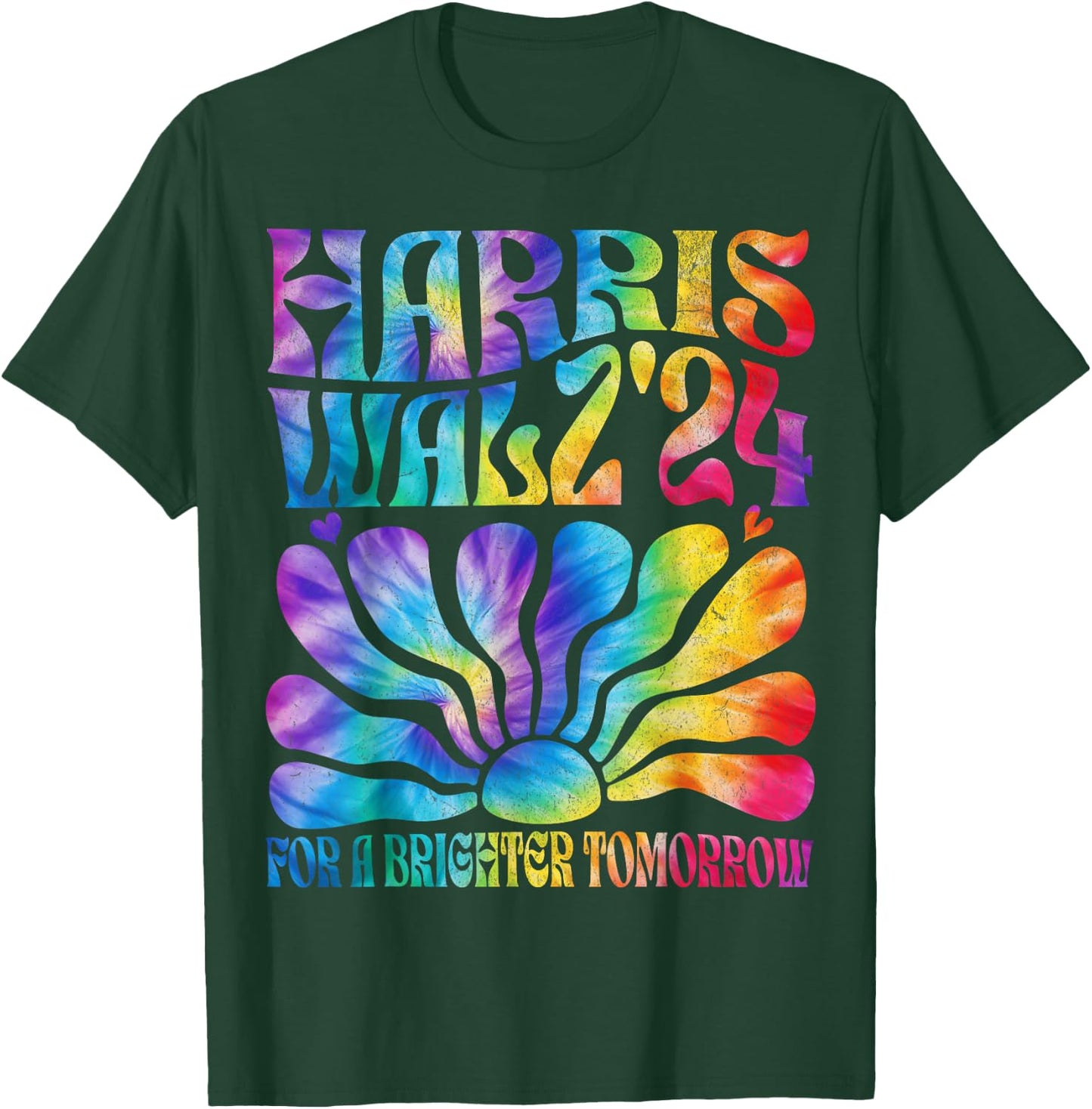Tie dye Harris Waltz 2024 Election Kamala Harris Tim Waltz T-Shirt - T-Shirt | Forest