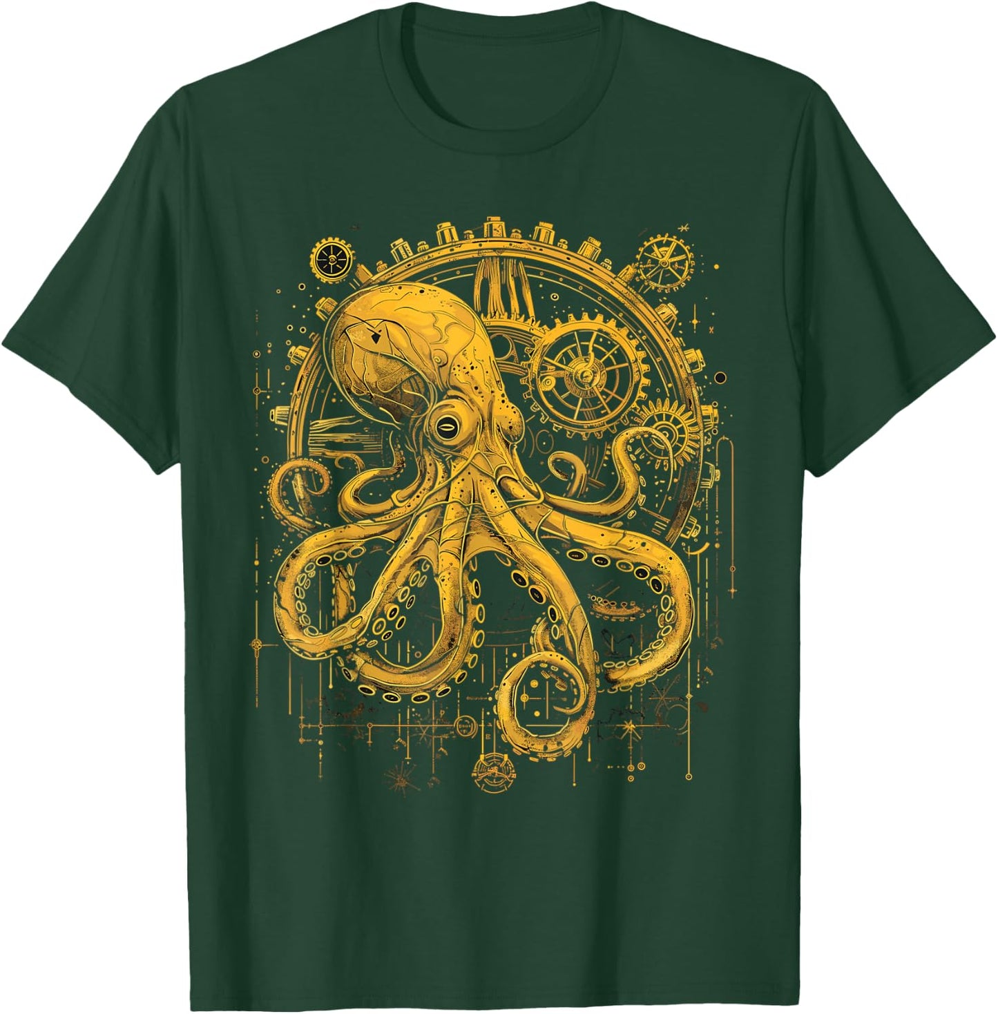 Steam Punk Octopus Steampunk Art T-Shirt - T-Shirt | Forest