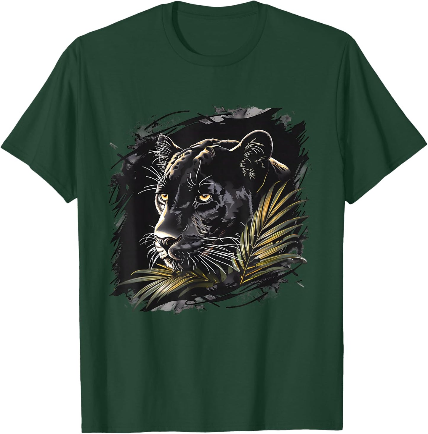 Panther Portrait Artwork Animal Print Drawing Panther Lover T-Shirt - T-Shirt | Forest
