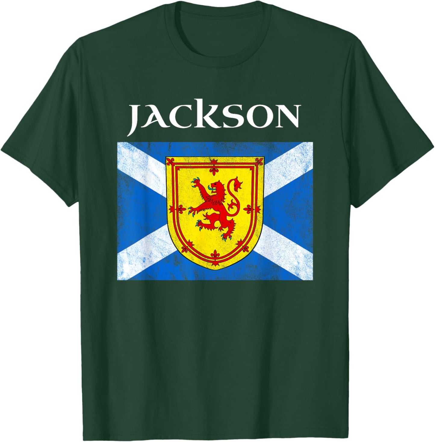 Jackson Scottish Clan Family Name Scotland Flag T-Shirt - T-Shirt | Forest