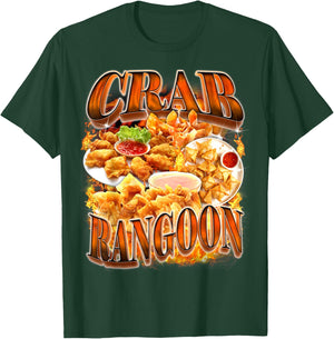 Crab Rangoon Meme Bootleg Rap Style 90s Vintage Funny 1990s T-Shirt - T-Shirt | Forest