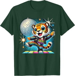 Aesthetic Tiger Disco T-Shirt - T-Shirt | Forest