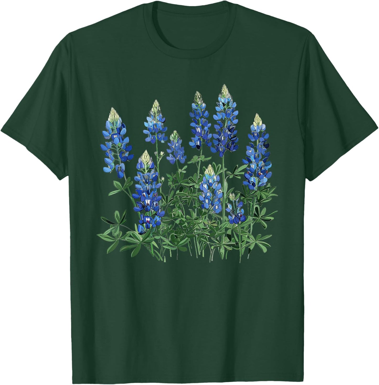 Bluebonnet In The Field T-Shirt - T-Shirt | Forest