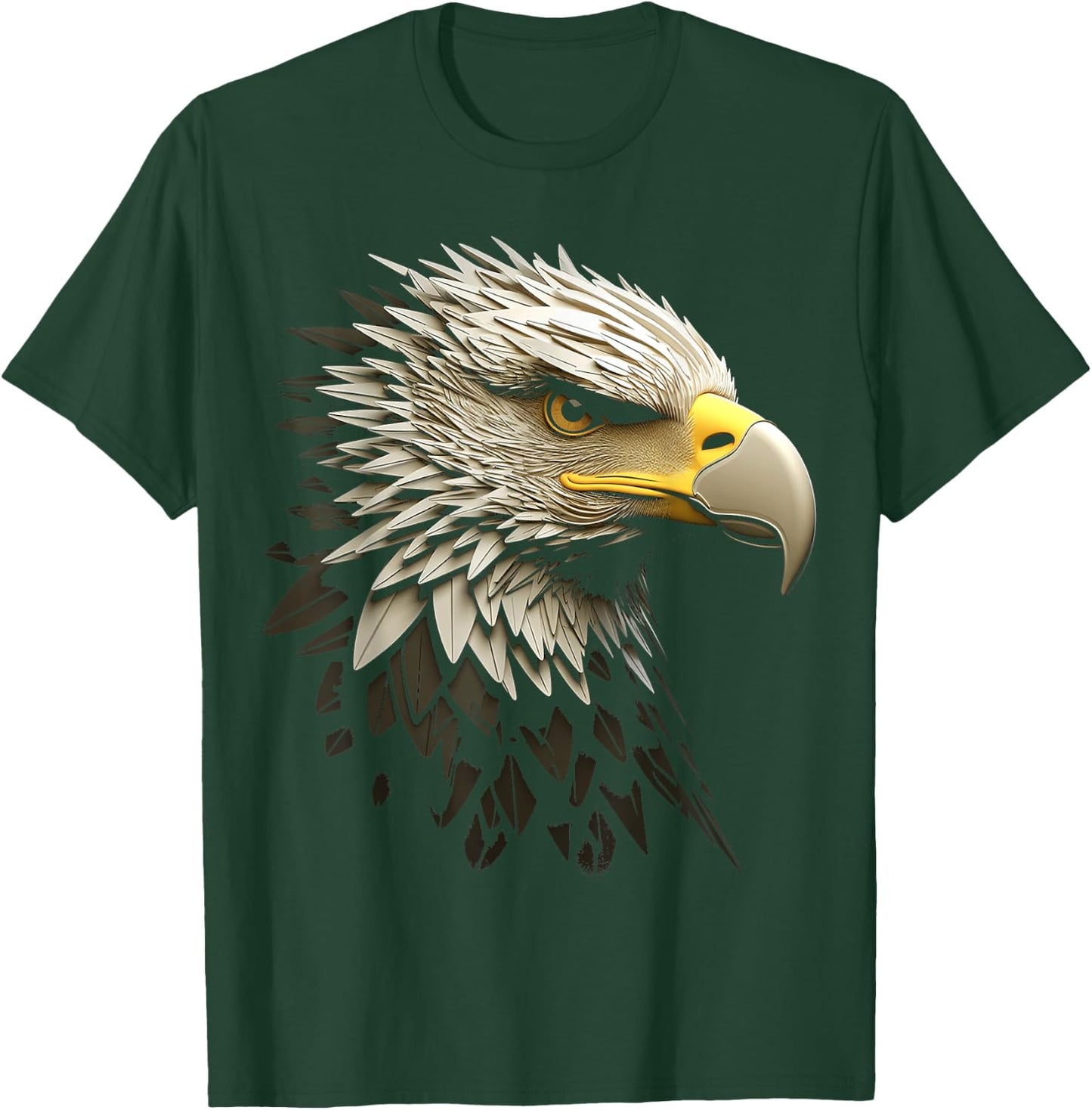 Eagle Portrait Animal Graphic Art Eagle T-Shirt - T-Shirt | Forest