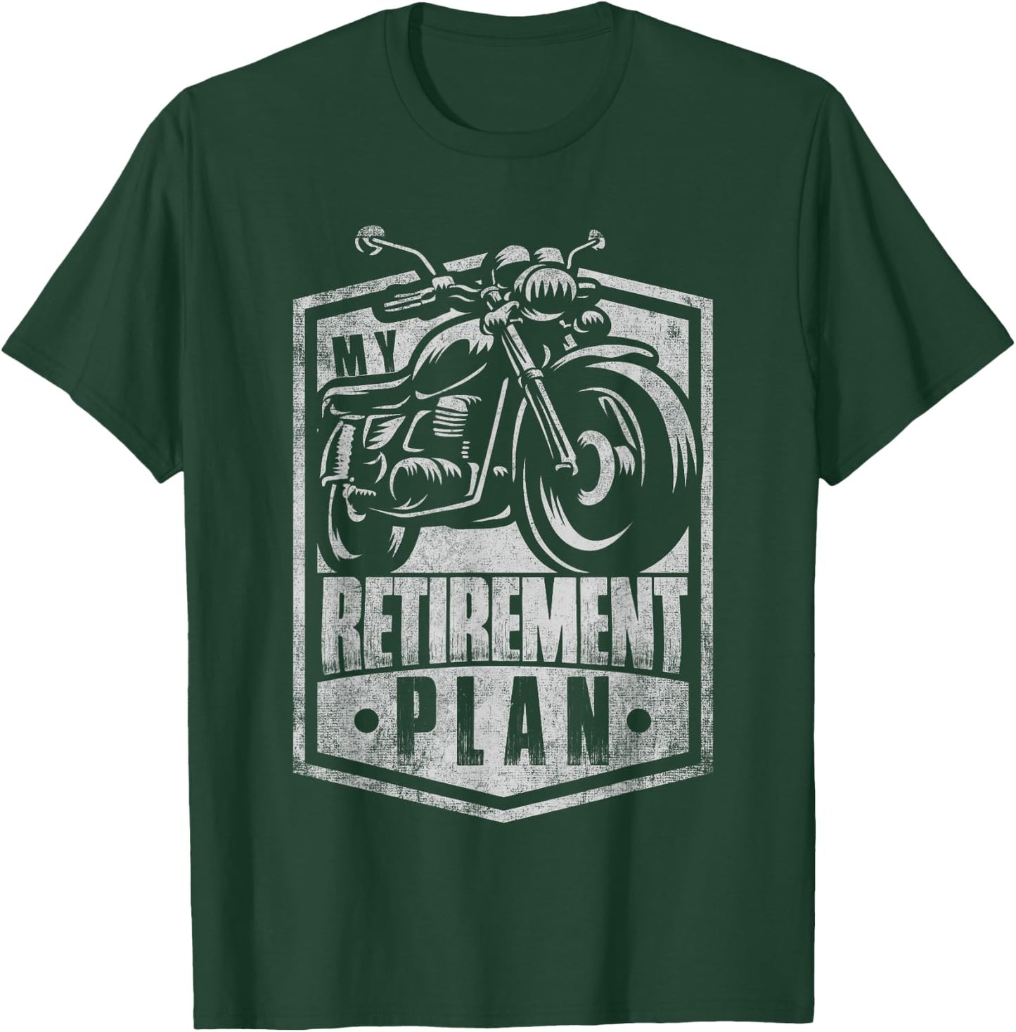 Classic Retired Motorcycle Biker My Retirement Plan Grandpa T-Shirt - T-Shirt | Forest