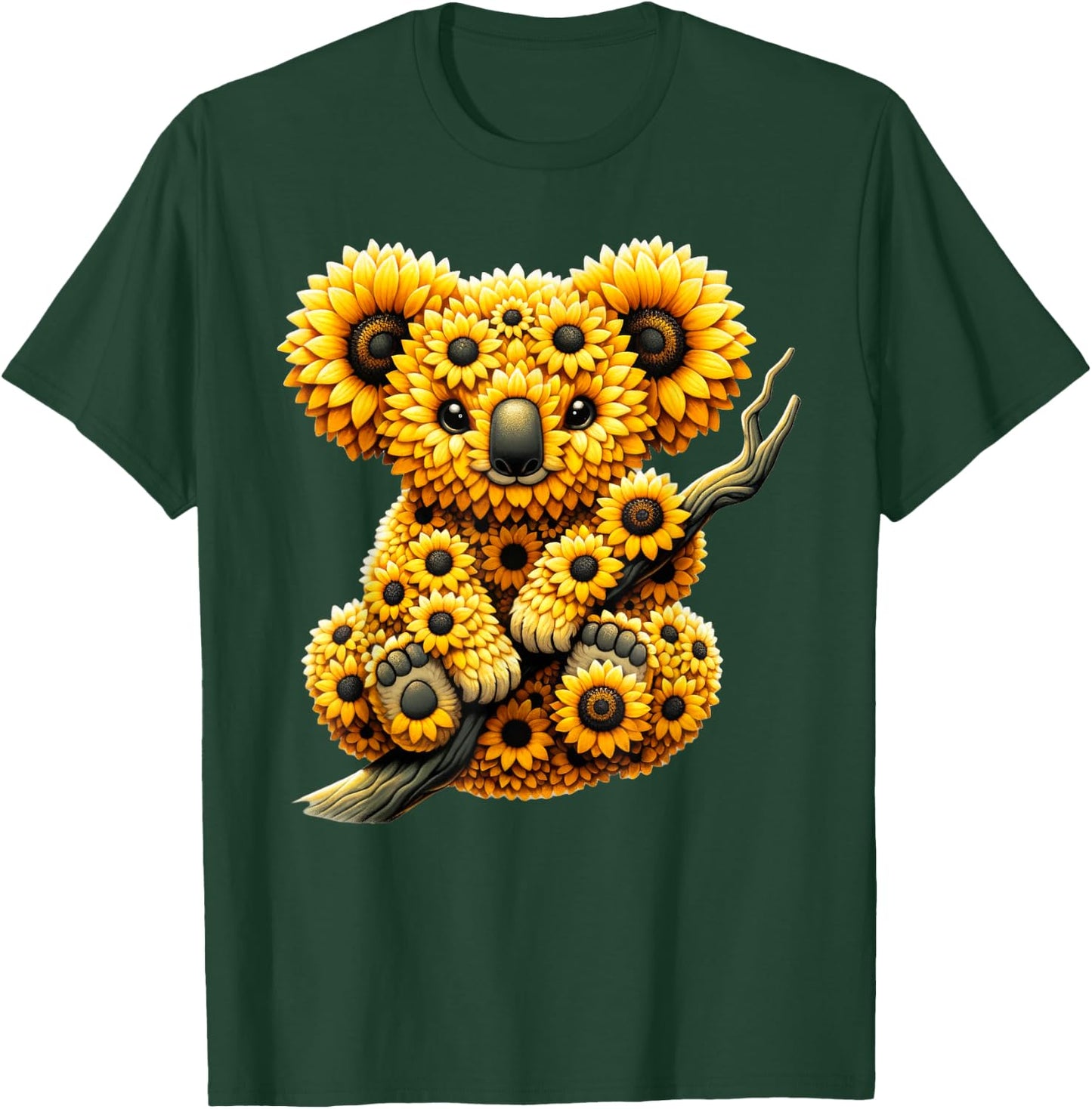 Sunflower Koala Bear Flower Gardening Floral T-Shirt - T-Shirt | Forest
