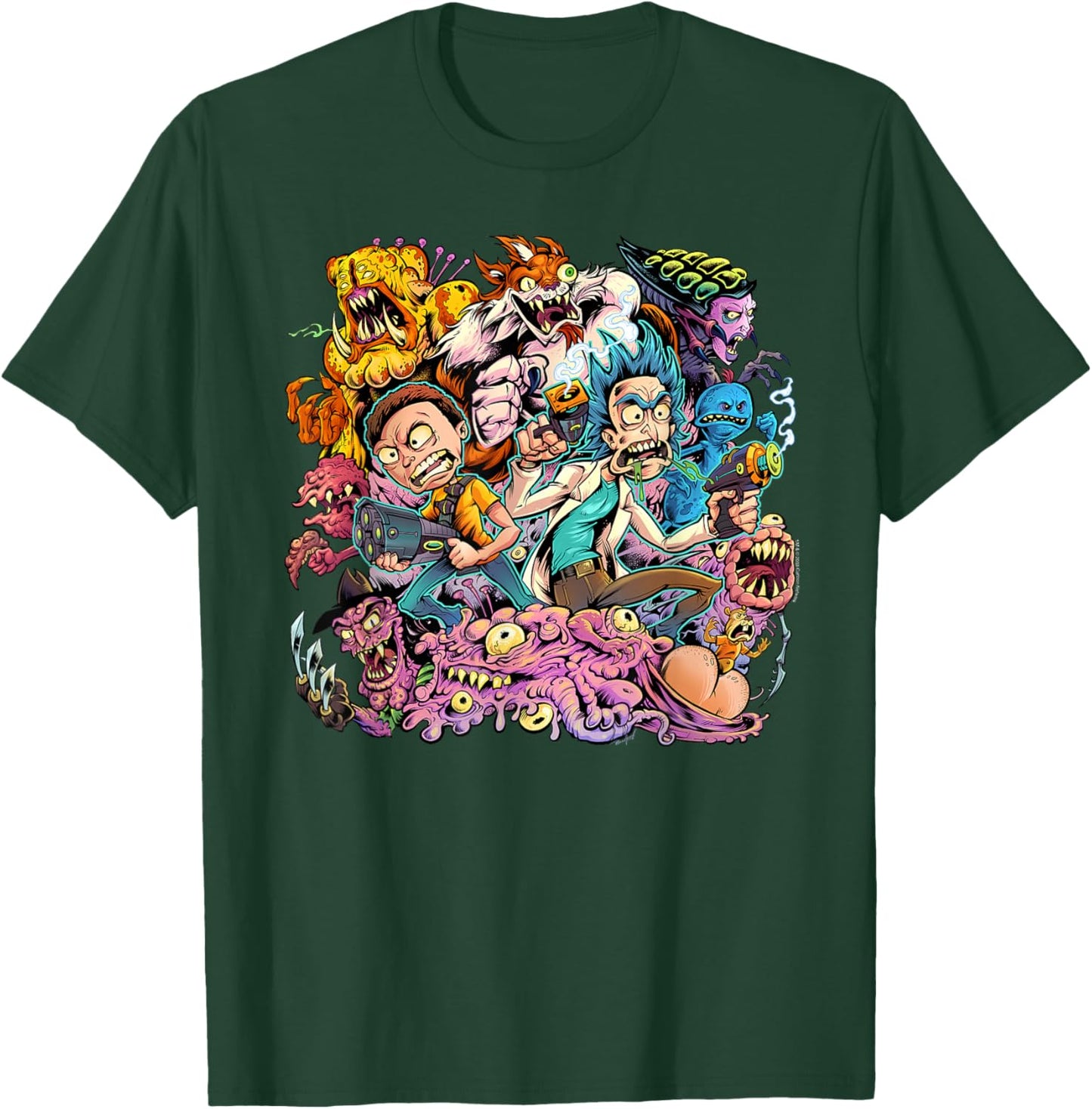Rick and Morty Brian Allen Group Illustration T-Shirt - T-Shirt | Forest