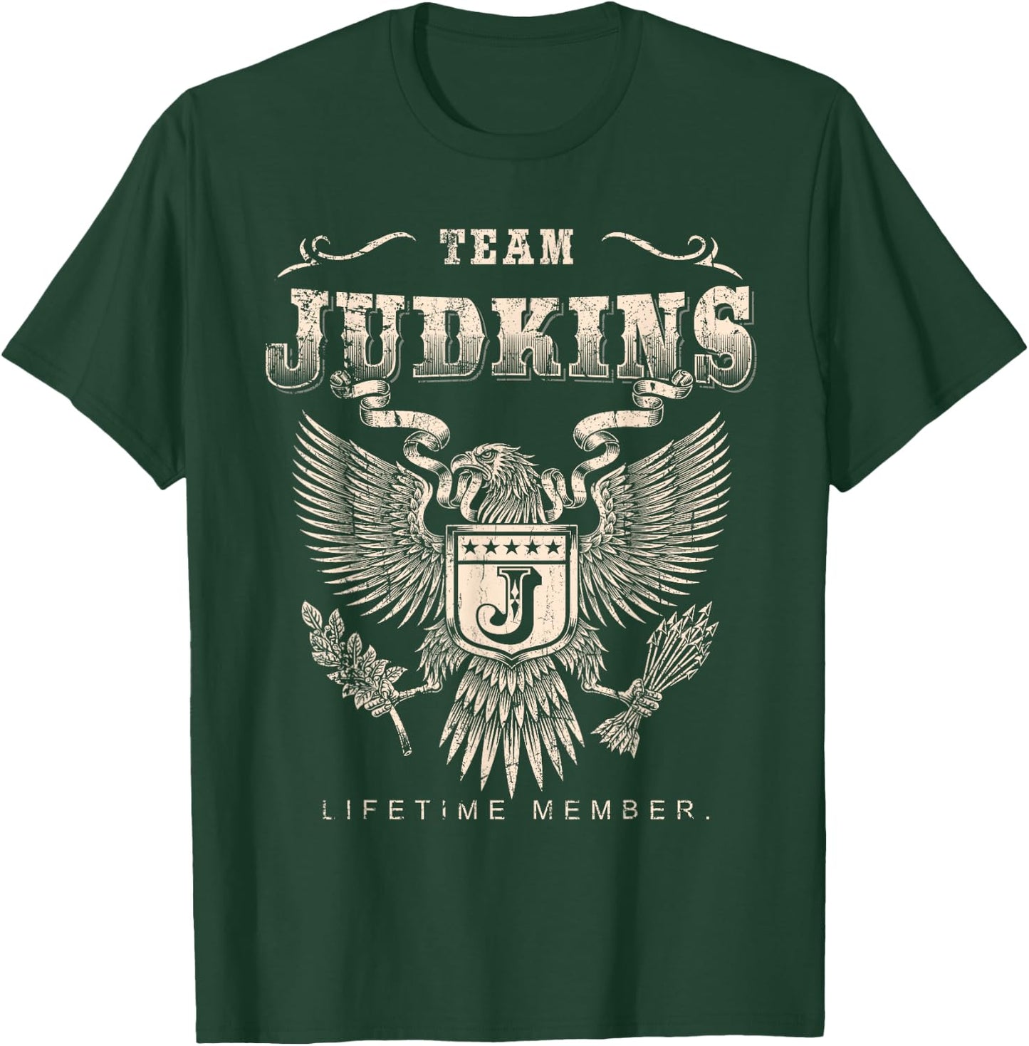 Team JUDKINS Lifetime Member Last Name T-Shirt - T-Shirt | Forest