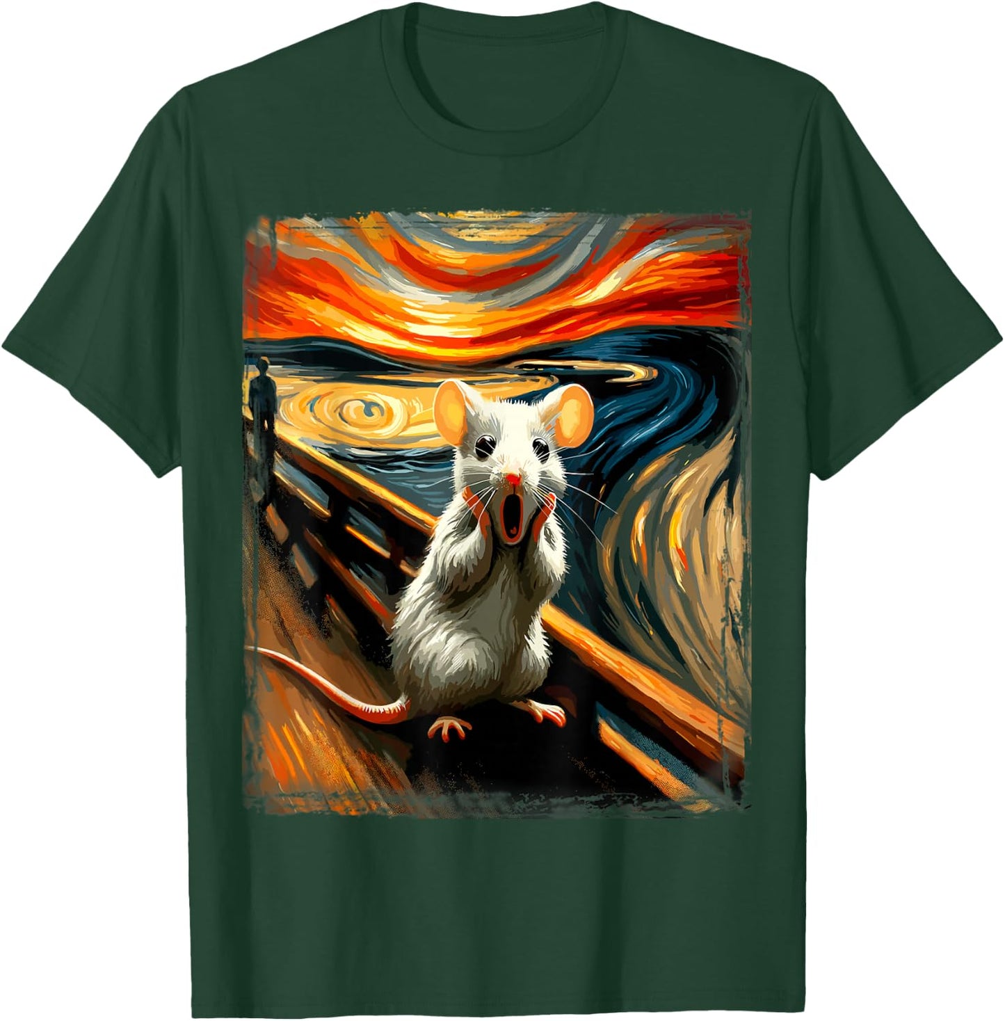 Scream Parody Art Funny Painting Animal Humor Artistic Mouse T-Shirt - T-Shirt | Forest