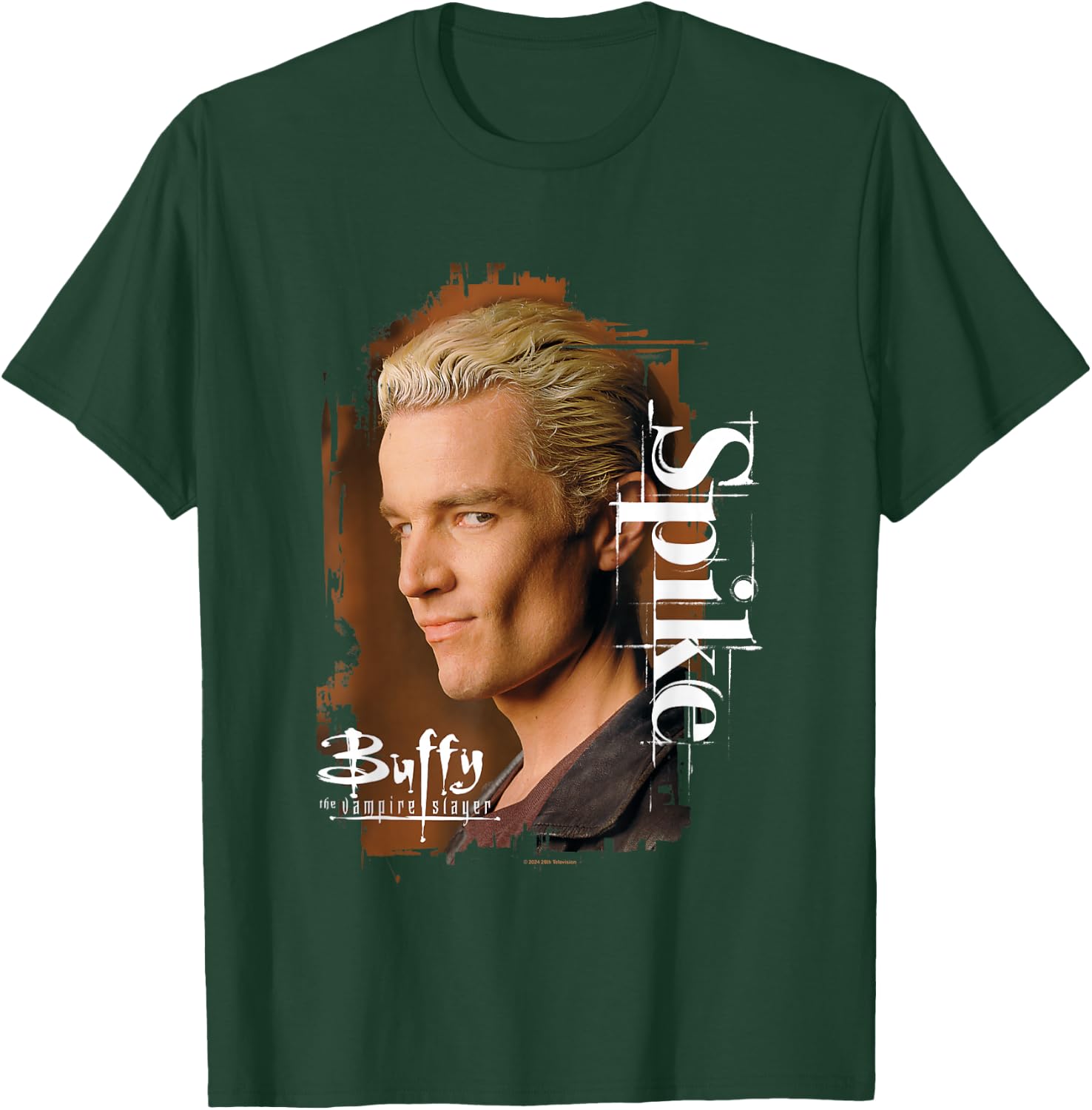 Buffy The Vampire Slayer Spike Face Closeup Vintage Poster T-Shirt - T-Shirt | Forest