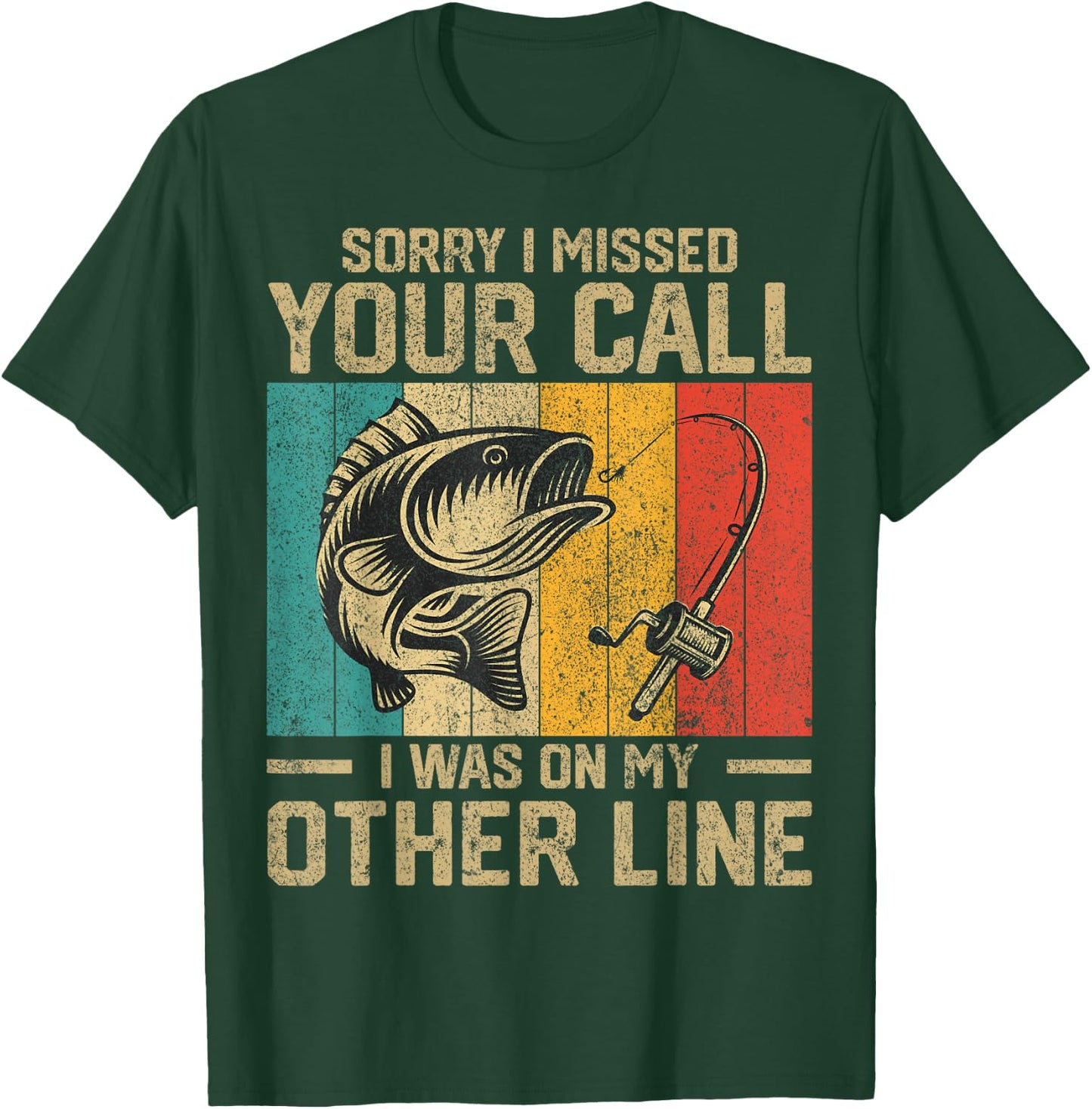 Funny Vintage Fishing Jokes Fisherman Bass Fish T-Shirt - T-Shirt | Forest