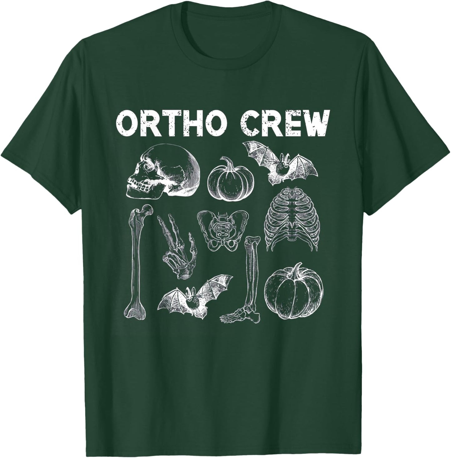 Ortho Crew Halloween Pumpkin Orthopedic Nurse Ortho Nurse T-Shirt - T-Shirt | Forest