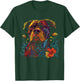 Pitbull Floral Dog Lover Vintage Flower Art Pitbull Mom Dad T-Shirt - T-Shirt | Forest