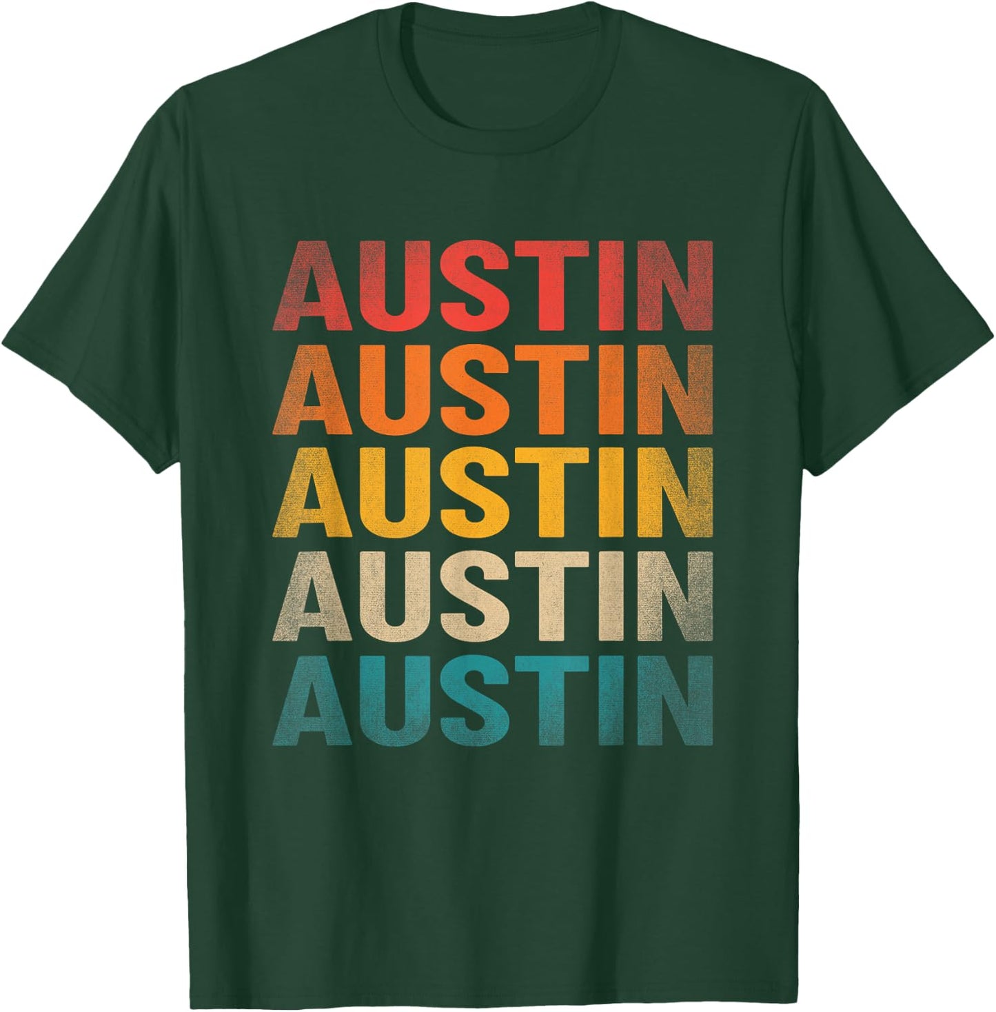 Austin First Name Shirt Vintage Austin Name T-Shirt - T-Shirt | Forest