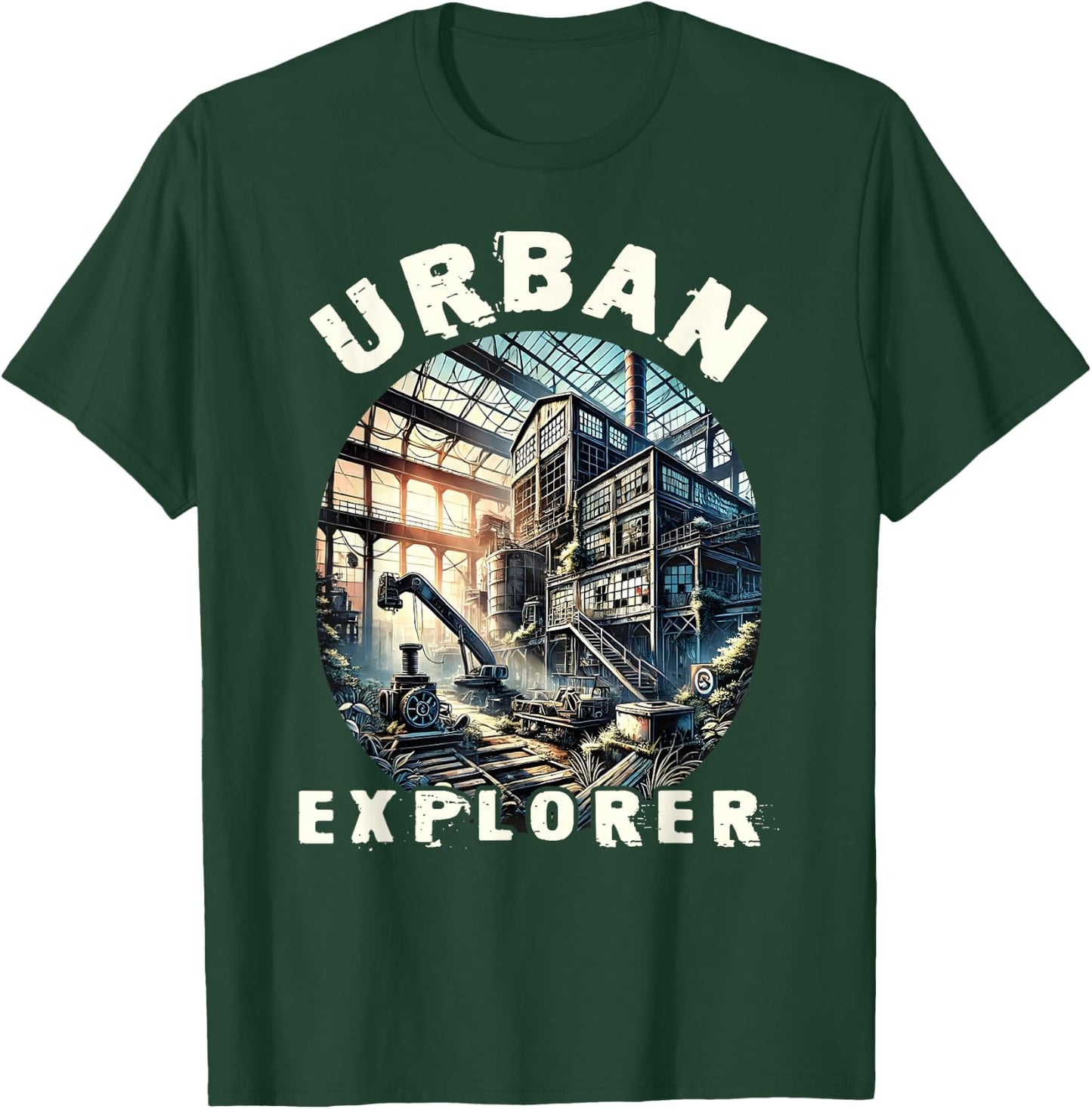 Urban Explorer, Old Building URBEX, Abandoned City, Travel T-Shirt - T-Shirt | Forest