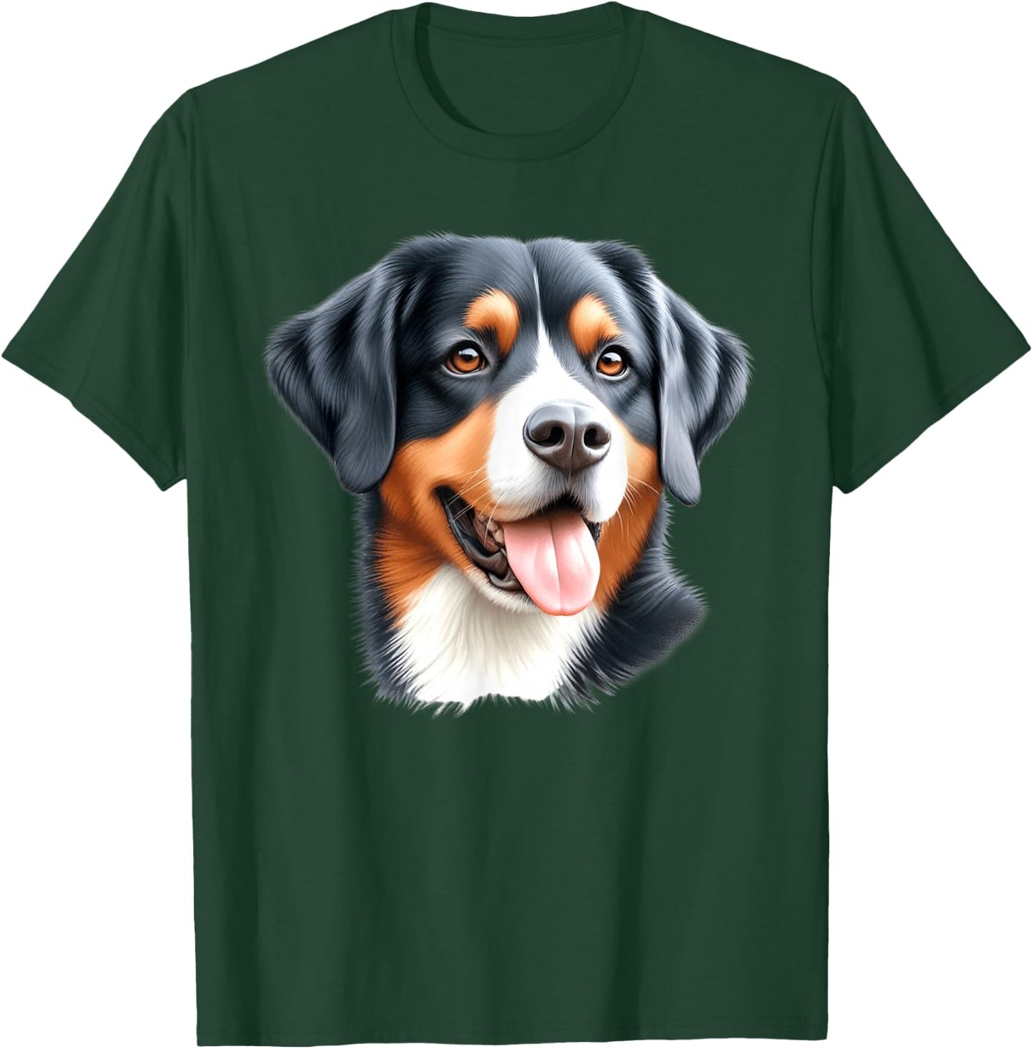 Entlebucher Mountain Dog Portrait T-Shirt - T-Shirt | Forest