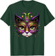 Meowdy Gras Cat Kitten Masquerade Mardi Gras Beads Women T-Shirt - T-Shirt | Forest