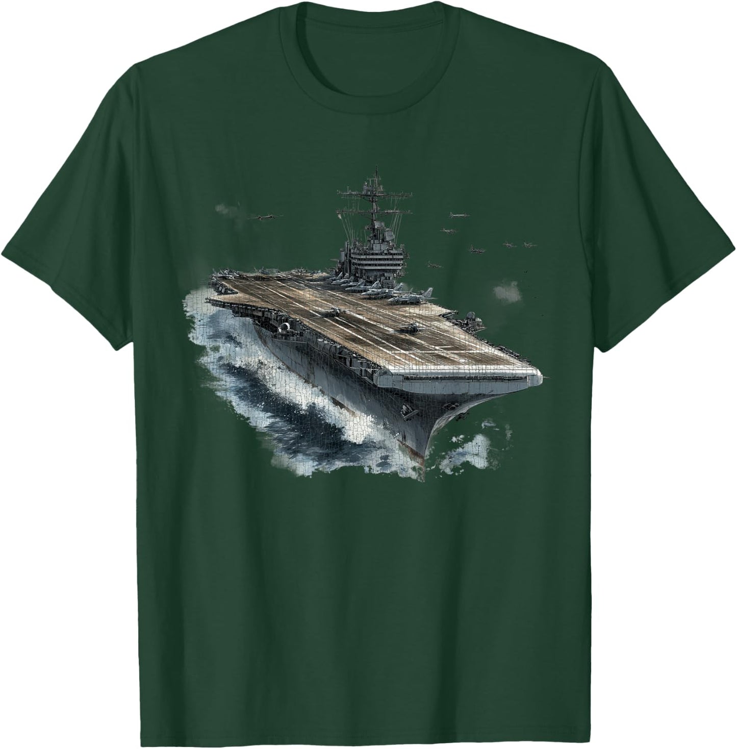 Aircraft Carrier Flat-Top Naval Warfare T-Shirt - T-Shirt | Forest