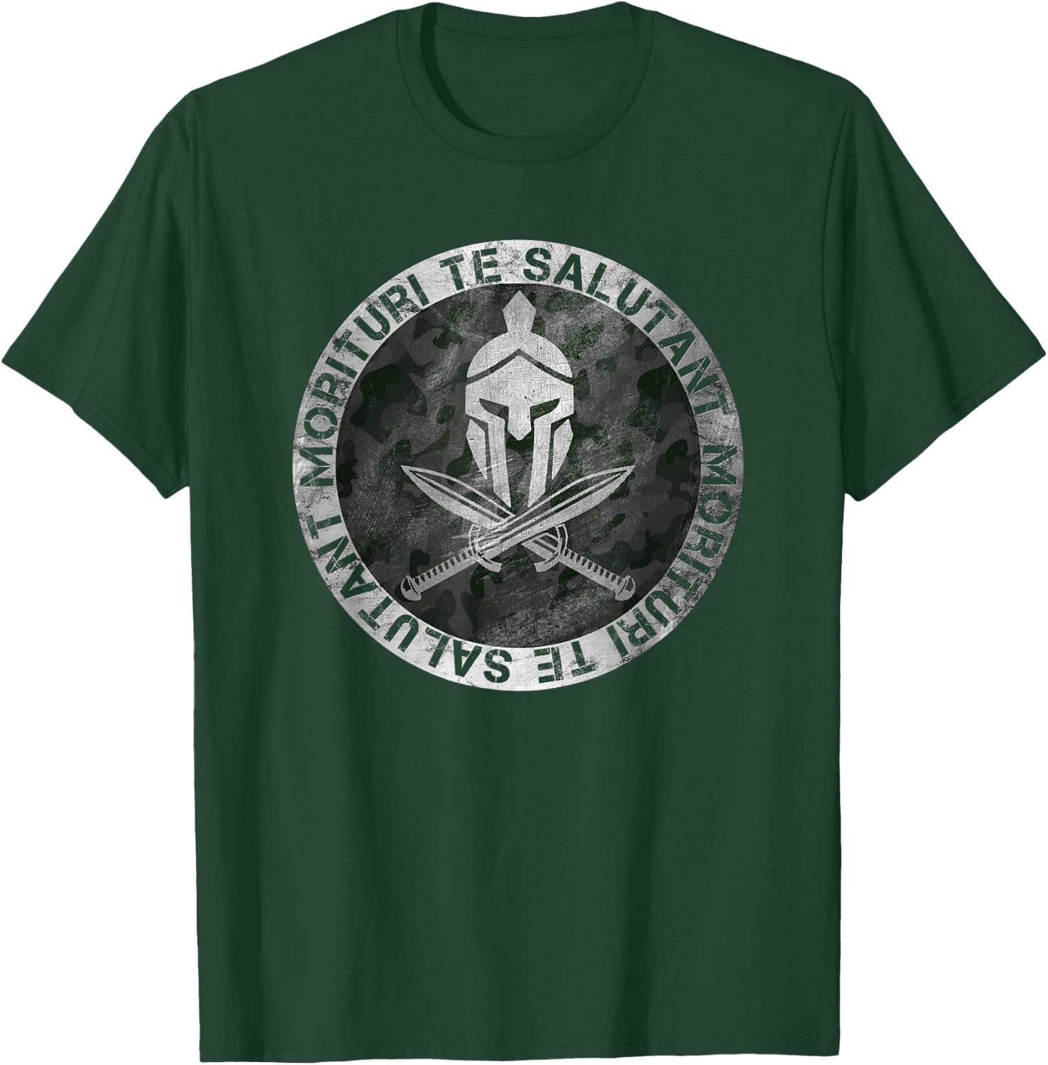 Vintage Roman Gladiator Helmet Warrior Arena Gym Gift T-Shirt - T-Shirt | Forest