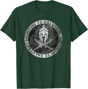 Vintage Roman Gladiator Helmet Warrior Arena Gym Gift T-Shirt - T-Shirt | Forest