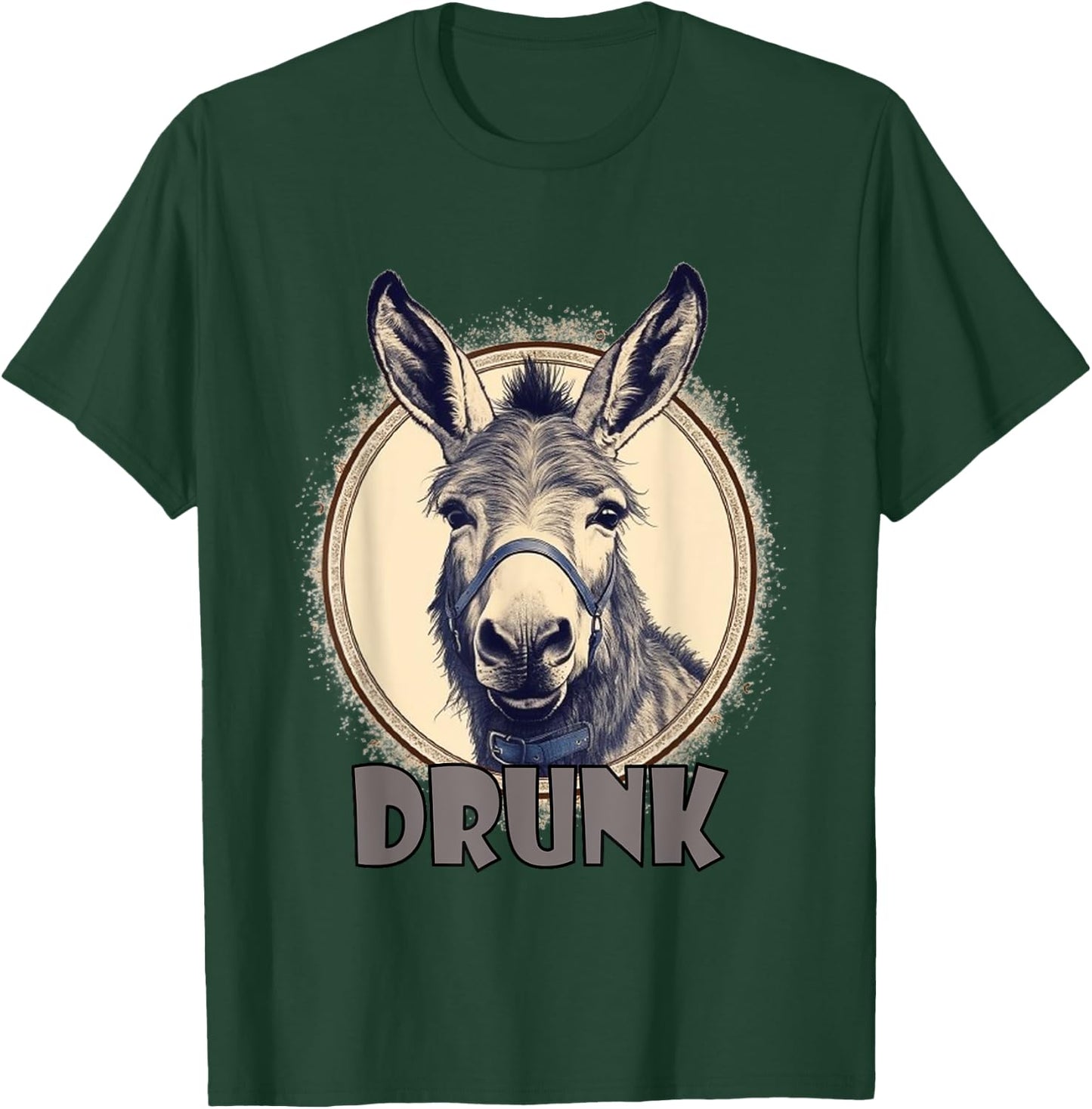 Funny Drunk Donkey Alcoholic Ass T-Shirt - T-Shirt | Forest