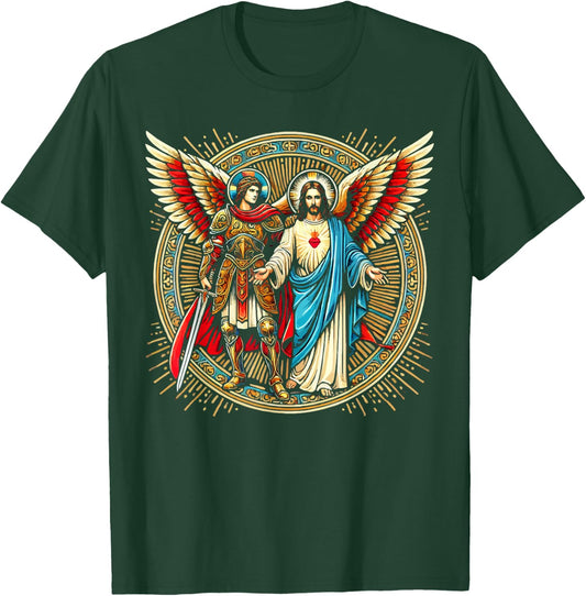 Archangel Gabriel Catholic Christianity Guardian Angel T-Shirt - T-Shirt | Forest