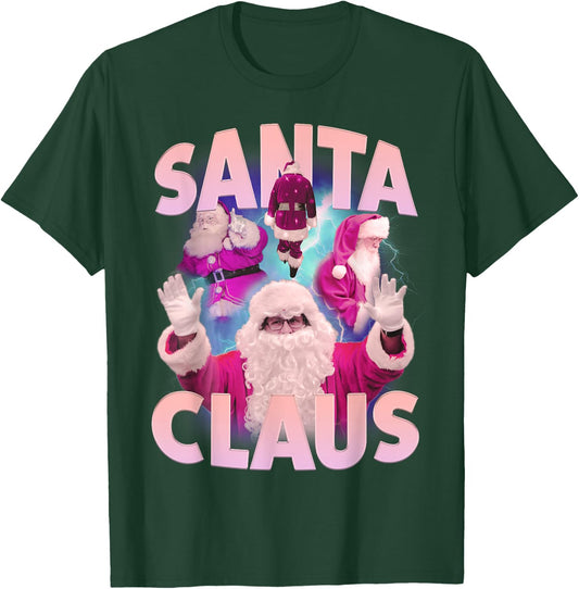 Vintage Christmas Santa Claus Bootleg 90s Hip Hop Rapper T-Shirt - T-Shirt | Forest