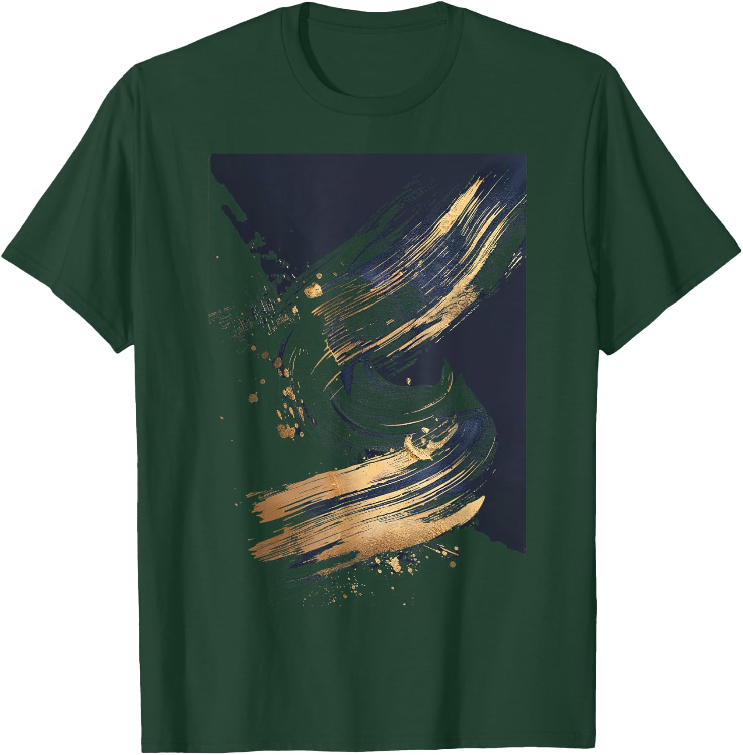 Black Brushstrokes Graphic T-Shirt - T-Shirt | Forest