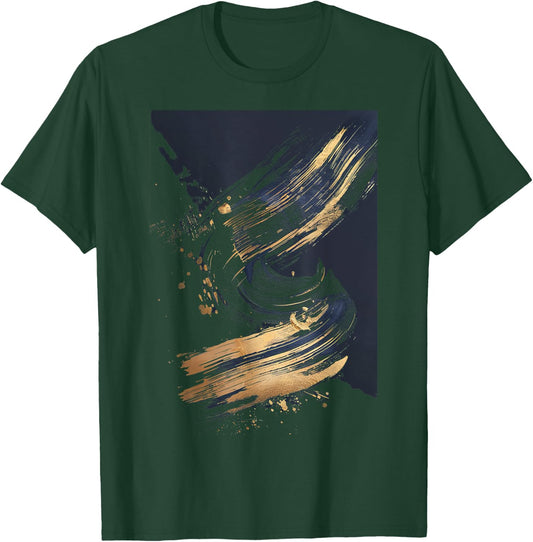 Black Brushstrokes Graphic T-Shirt - T-Shirt | Forest