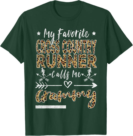 My Favorite Cross Country Runner Calls Me Grammy Grandma T-Shirt - T-Shirt | Forest