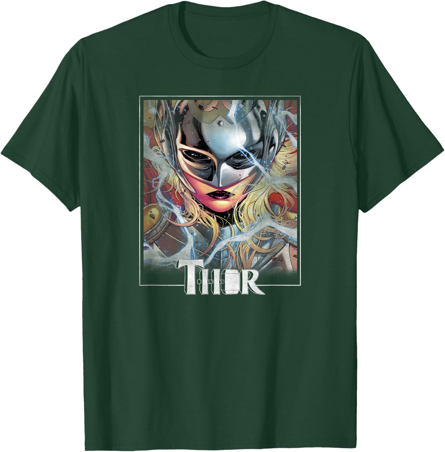 Marvel Jane Foster Mighty Thor Comic Hero Portrait T-Shirt - T-Shirt | Forest