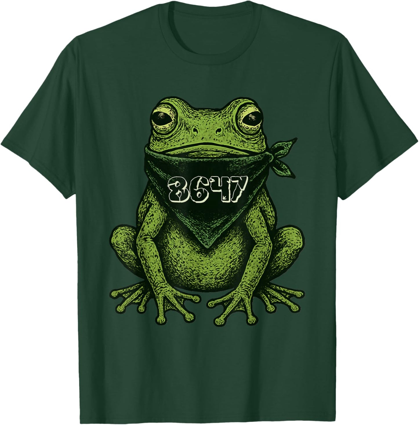 8647 Subtle Floral 86 47 Portland Frog Protest Resist Art T-Shirt - T-Shirt | Forest