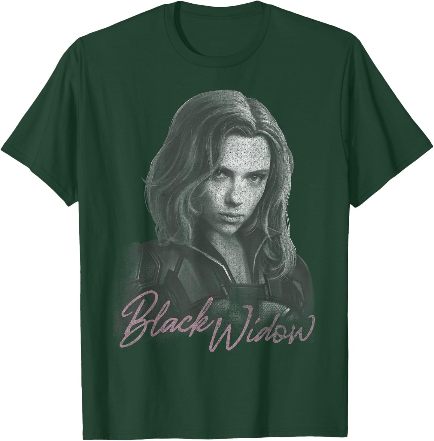 Marvel Black Widow Movie Monochromatic Portrait T-Shirt - T-Shirt | Forest