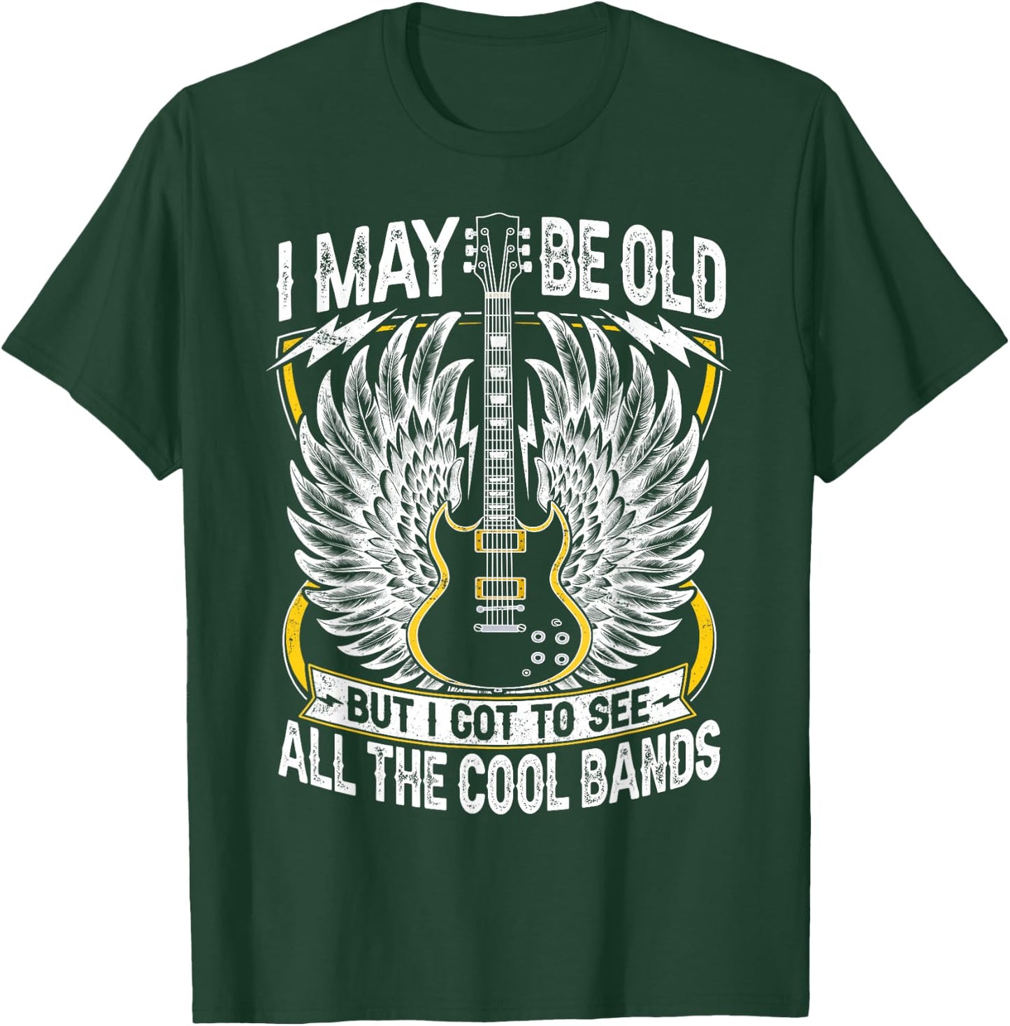 I May Be Old But I Got To See All The Cool Band Rock Concert T-Shirt - T-Shirt | Forest