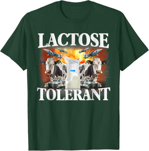 Lactose Tolerant , Small, Black T-Shirt - T-Shirt | Forest