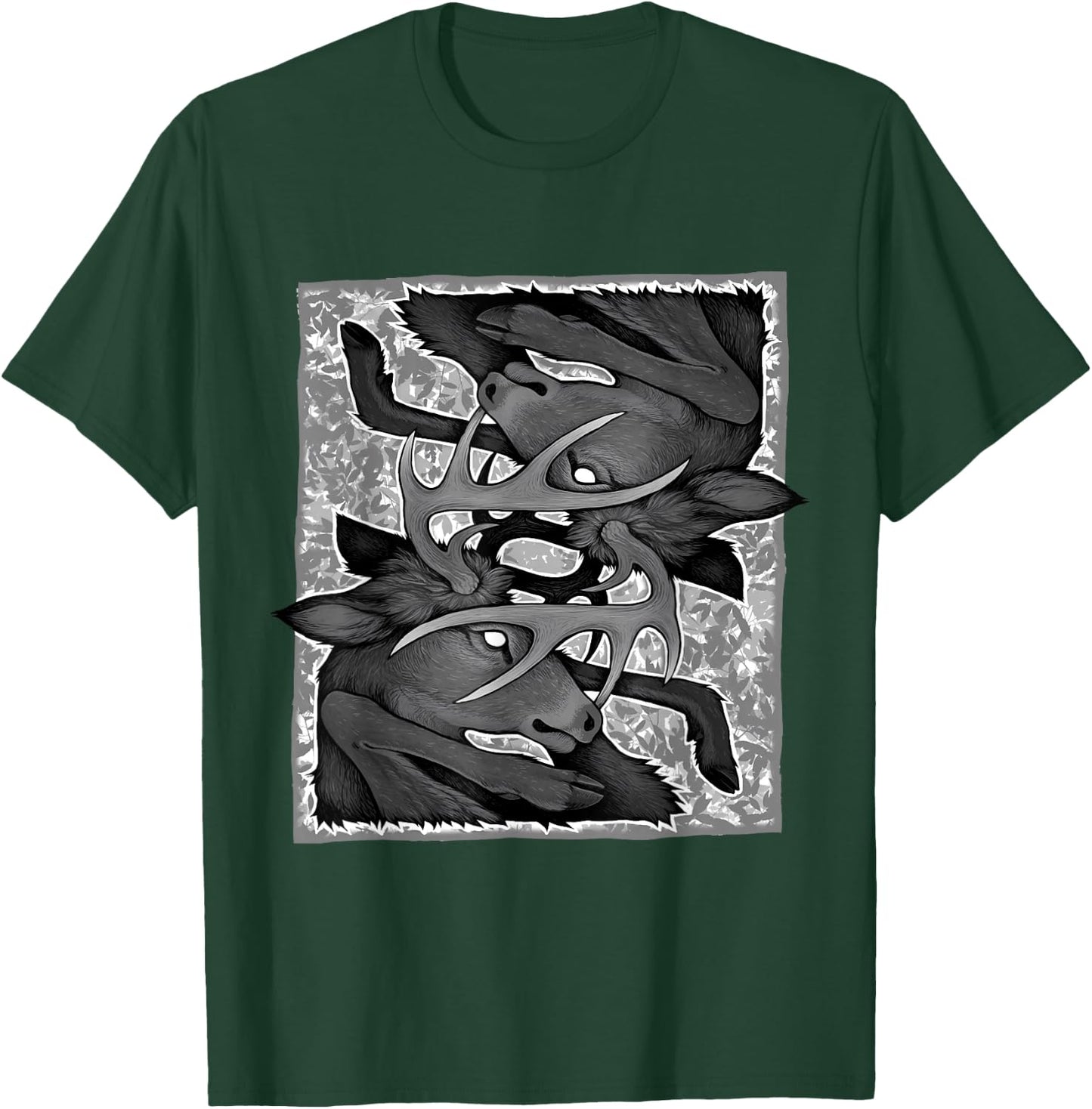 Whitetail Deer Buck Antler Lock T-Shirt - T-Shirt | Forest