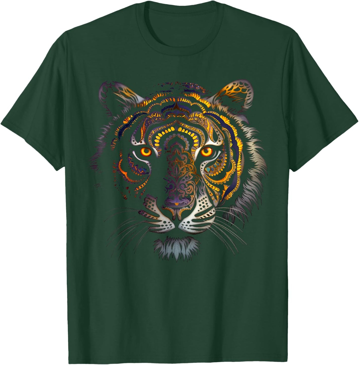 Tiger Artwork Mandala - Animal Art Tiger T-Shirt - T-Shirt | Forest