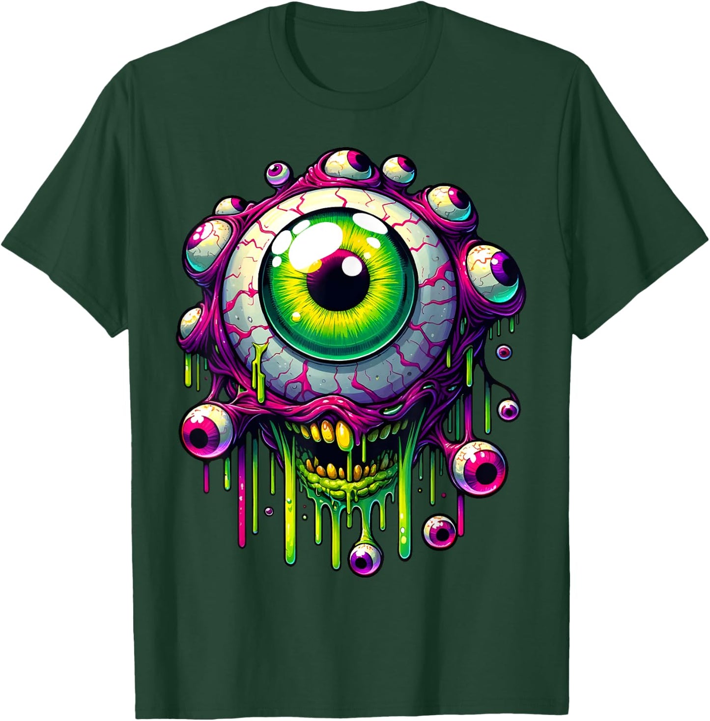 Summer & Festival - Trippy Surreal Psychedelic Eye Art Men Women Girls Kids T-Shirt - T-Shirt | Forest