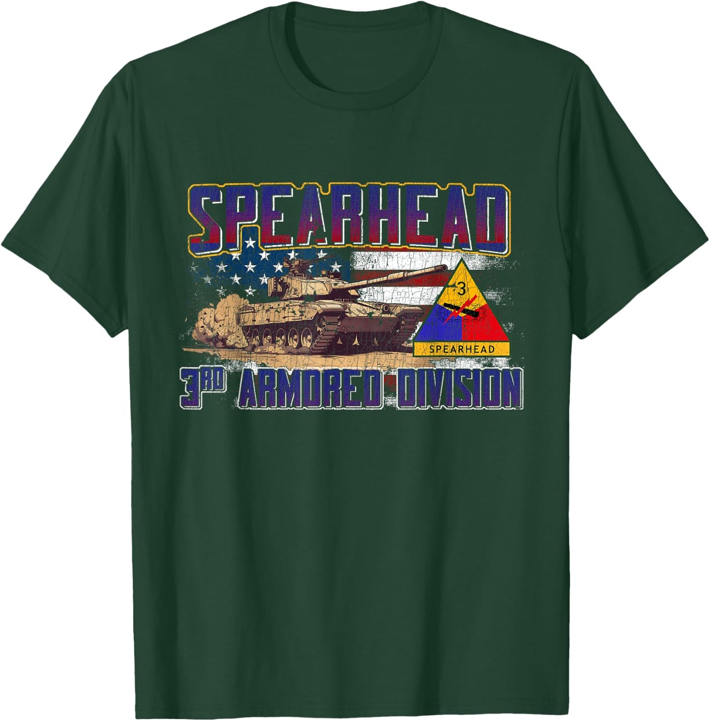 3rd Armored Division Veteran 3rd Ad Spearhead Vintage Gifts T-Shirt - T-Shirt | Forest