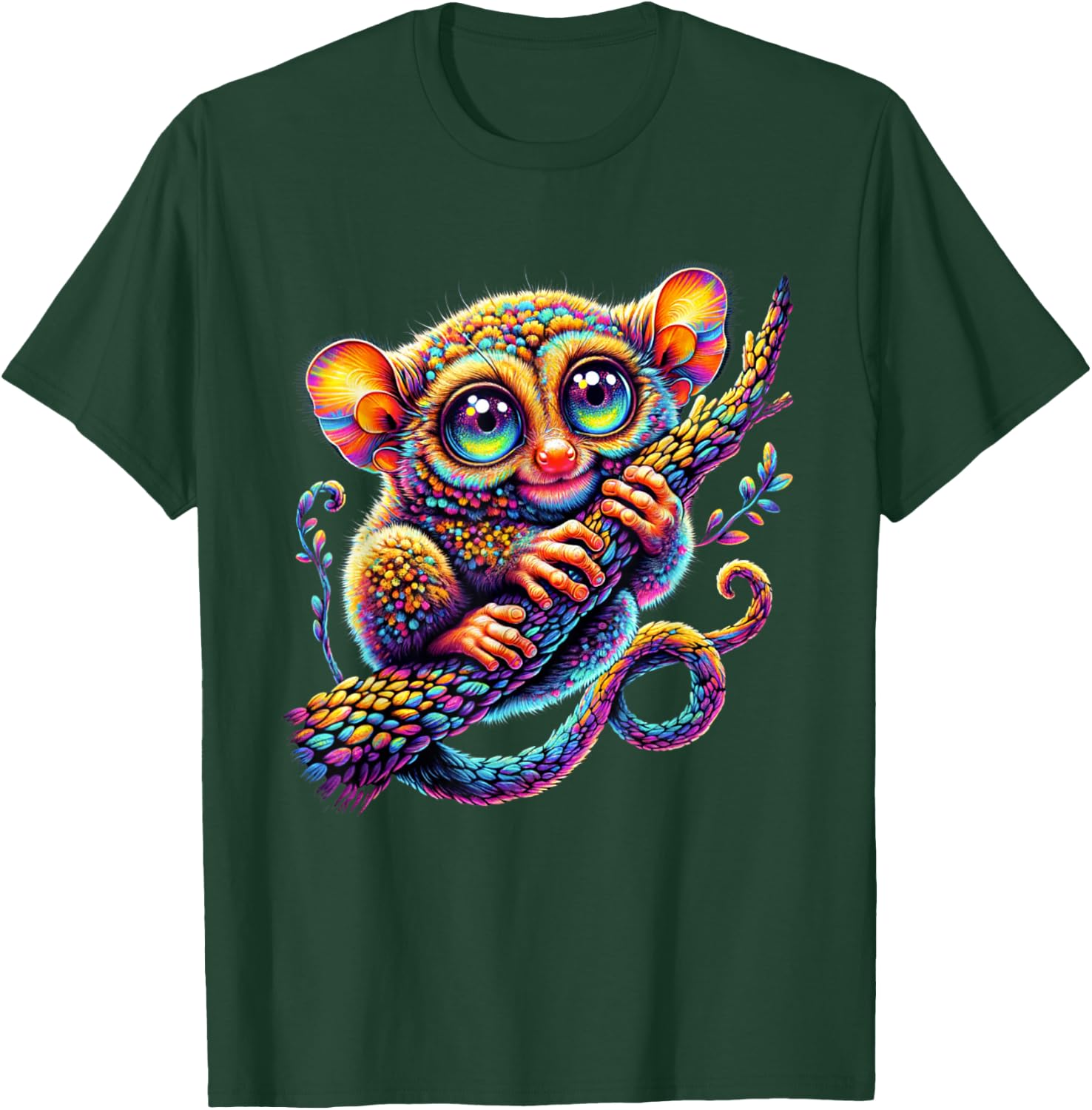 Cute Colorful Tarsier Art Phillippines Bohol Monkey Tarsier T-Shirt - T-Shirt | Forest