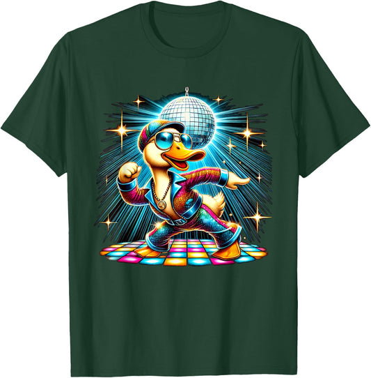 Aesthetic Duck Disco Dancer T-Shirt - T-Shirt | Forest