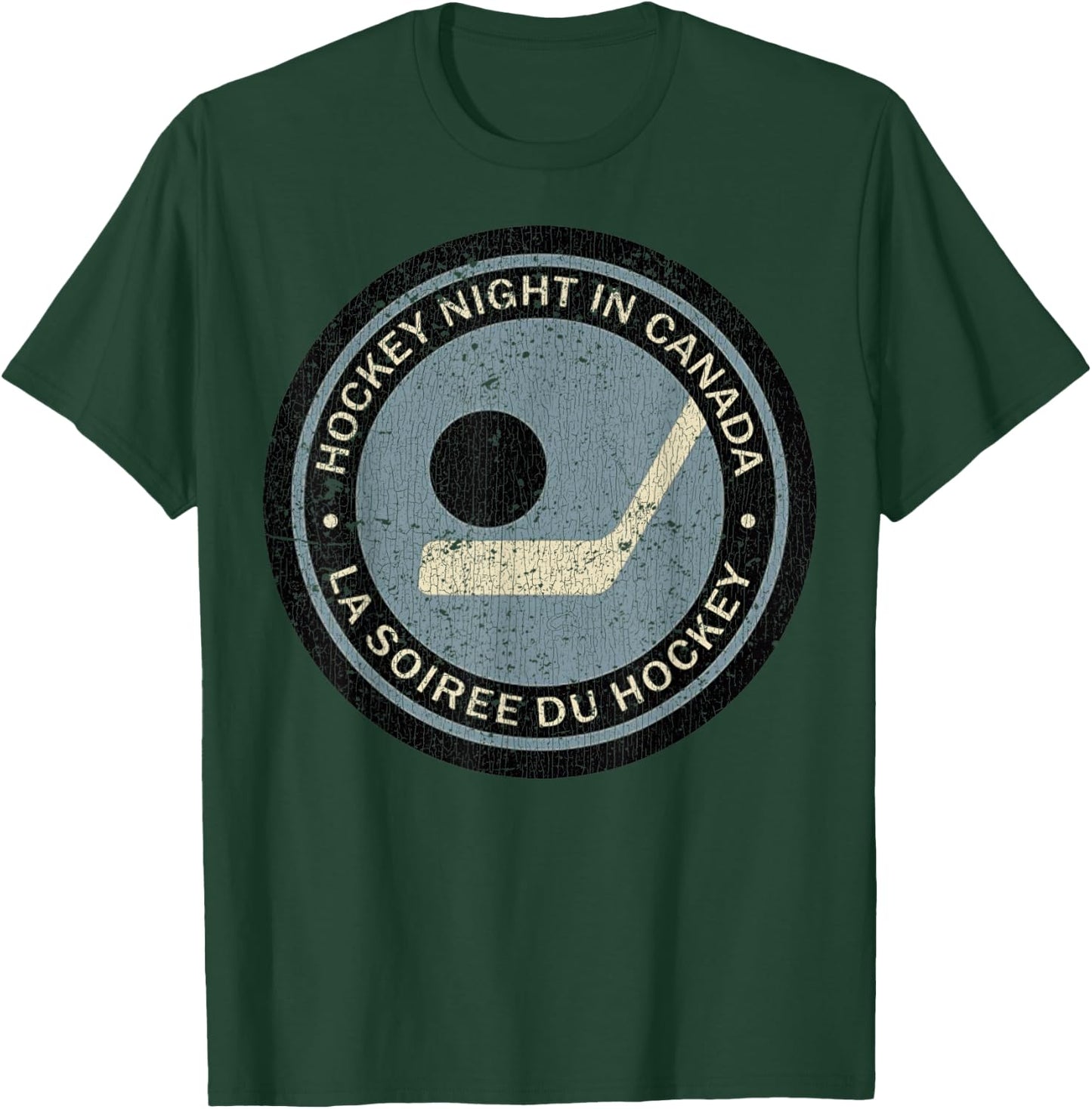 Vintage Hockey Night in Canada Hockey Player Classic Team T-Shirt - T-Shirt | Forest