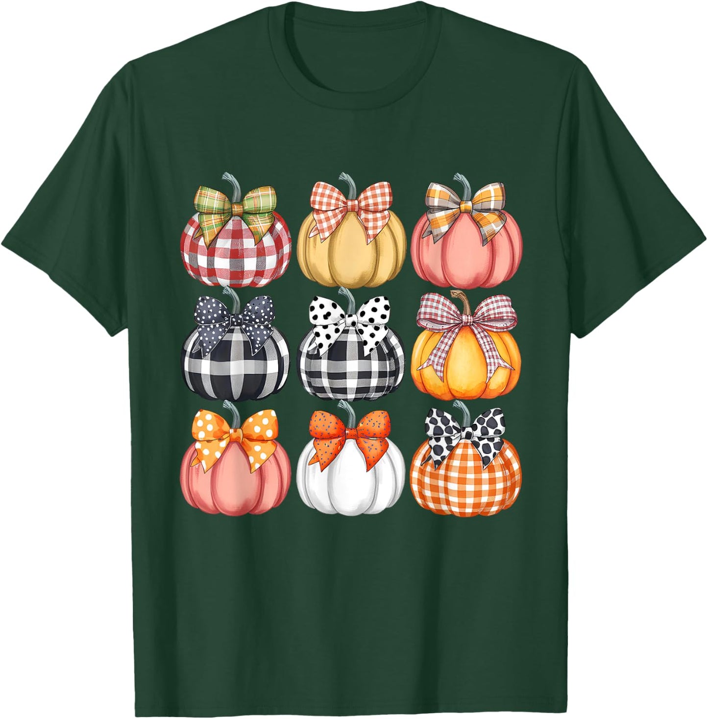 Pumpkin Coquette Bow Fall Halloween Costume Spooky Season T-Shirt - T-Shirt | Forest