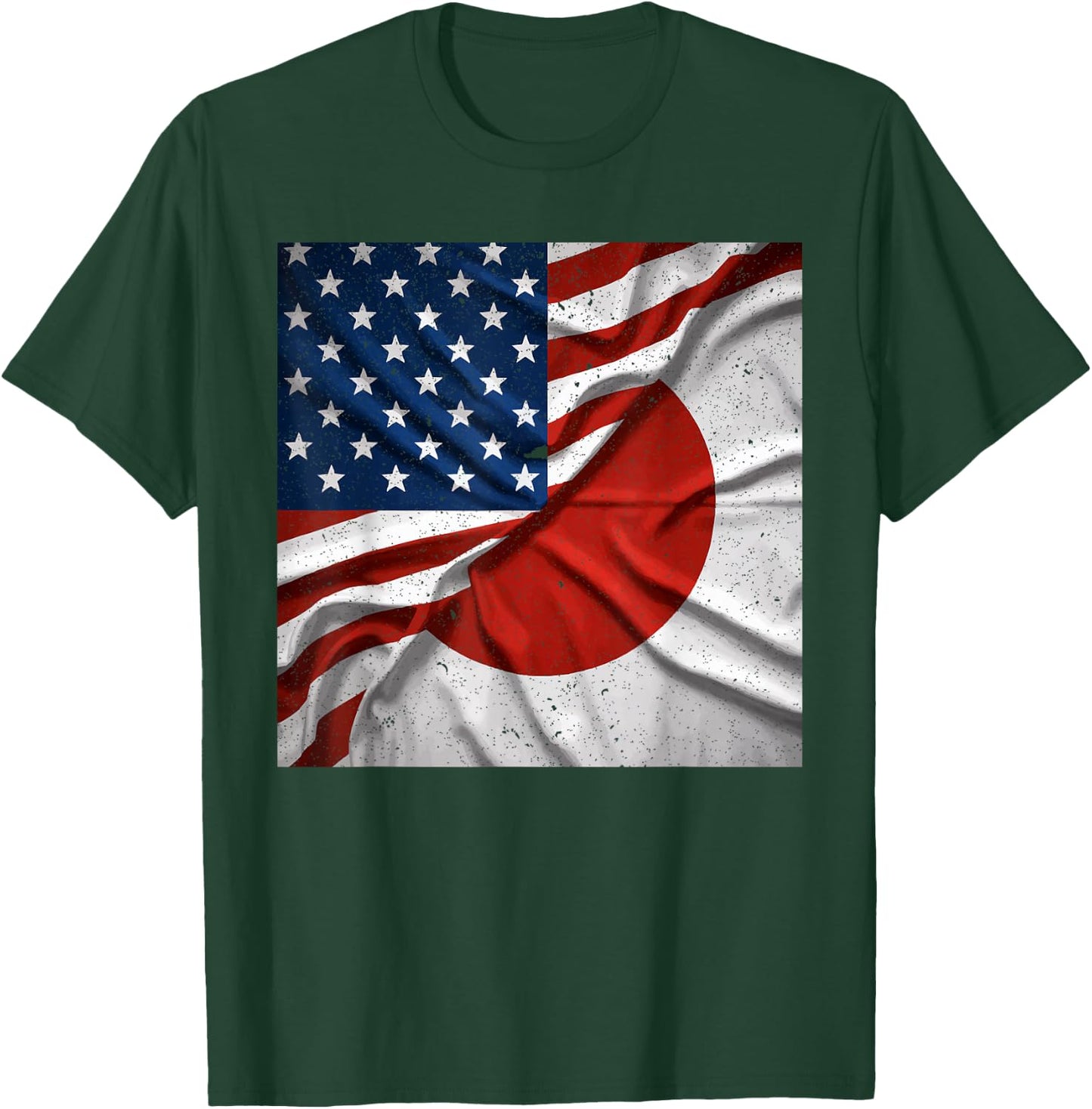 Half Japanese Half American USA Flag Japan America T-Shirt - T-Shirt | Forest